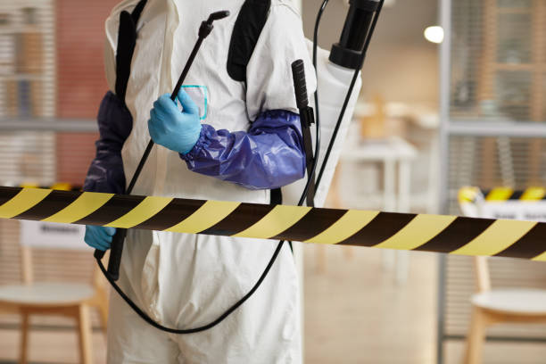 Professional Biohazard technician working in Center, CO